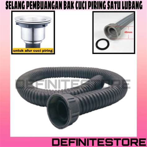 Promo Selang Pembuangan Afur Sink Bak Cuci Piring Satu Lubang Diskon