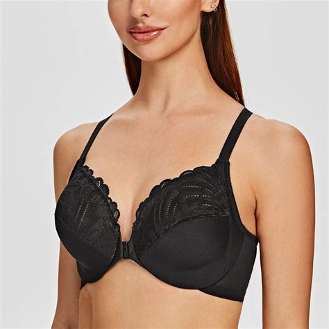 Meleneca Women S Racerback Front Closure Full Coverage Unlined Plus Size Underwire Bra