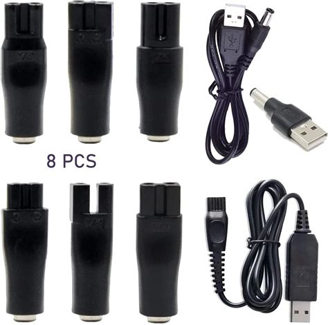 Linrong Dc Cord Power Cable With 2 Adapters Black