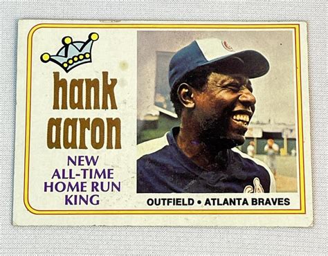 Lot Topps Hank Aaron Atlanta Braves Baseball Card