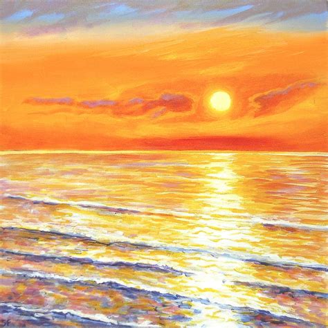 Ocean Sunset Painting at PaintingValley.com | Explore collection of ...