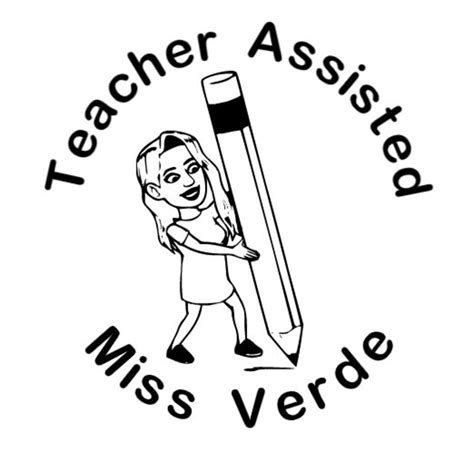 Personalised Bitmoji Teacher Assisted Stamp Etsy