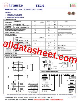 TEI32 Datasheet PDF Transko Electronics Inc