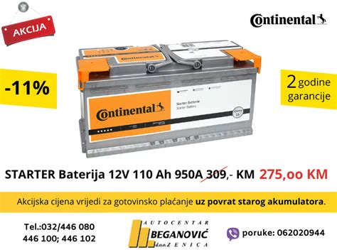 Akumulator Continental 12V 110Ah 950A L6 Akumulatori OLX Ba