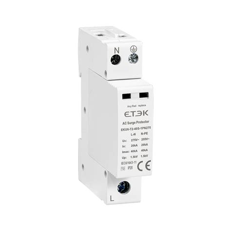 Eku6 Type 2 Small Size Ac Spd Imax 40ka Class Ii Ac Surge Protector Etek Electric