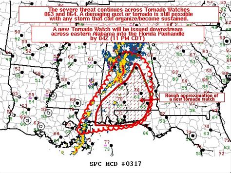 Latest Mesoscale Discussion — New Tornado Watch Possible For Southern Portions Of The Area The