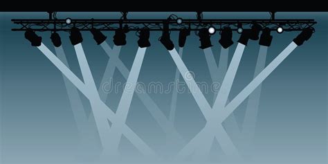 Stage lights silhouette stock illustration. Illustration of equipment ...