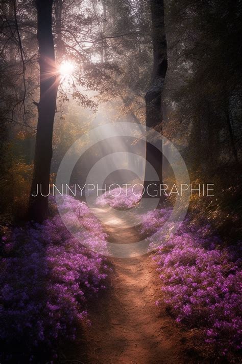 12 Purple Enchanted Forest Digital Background for Photoshop ...