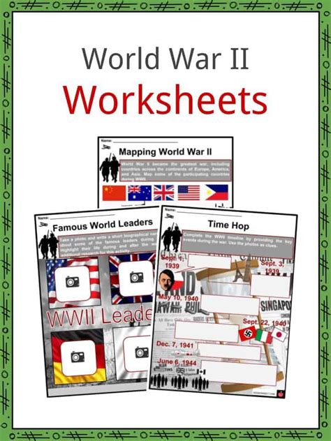 World War 2 Worksheet For Students