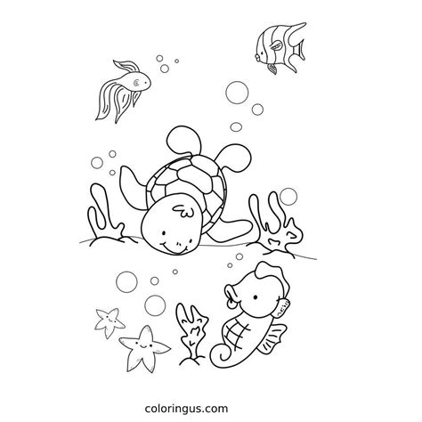 Ocean Underwater Coloring Pages