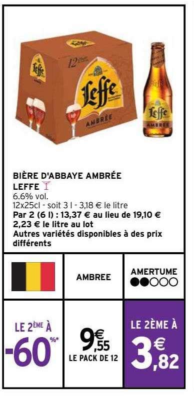 Promo Bière D abbaye Ambrée Leffe chez Intermarché iCatalogue fr