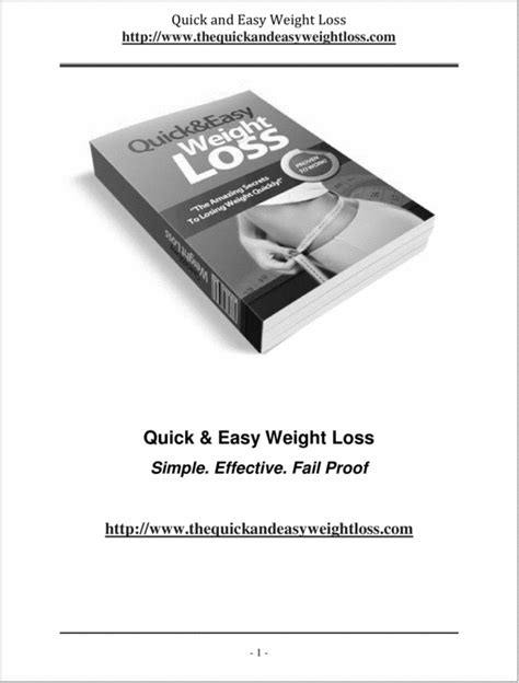 The Quick And Easy Weight Loss Tradebit