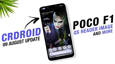 POCO F1 CrDroid Official Update Android 13 QPR3 QS Header Images