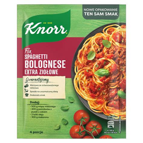 Knorr Fix Spaghetti Bolognese Extra Herbal G Food Plus Shop Online