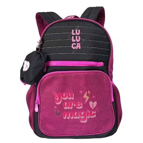 Mochila De Costas Juvenil Em Nylon Oficial Luluca Lu2461 Clio