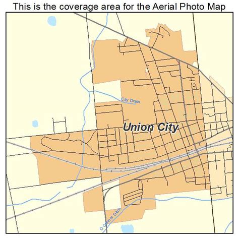 Aerial Photography Map of Union City, IN Indiana