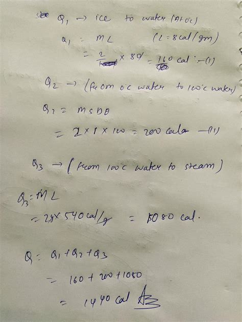 Heat Required To Convert 1 G Of Ice At 0 0 C Into Steam At 100 0 C Is