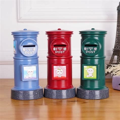 Unique Plastic Piggy Bank Creative Cartoon Mailbox Money Box European