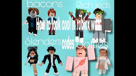 How To Look Cool In Roblox With Codes Without Robux Youtube