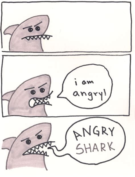 Angry Shark Drawing