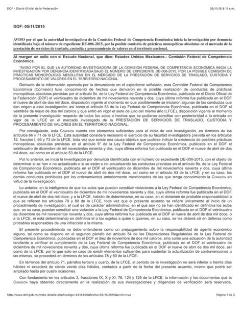 Consulta Aqu La Publicaci N En El Dof Del Aviso De Incio