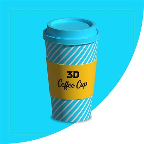 Premium Vector 3d Coffee Paper Cup Design Vector Eps File