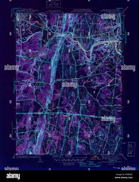 Massachusetts USGS Historical Topo Map MA West Springfield 352341 1945 ...