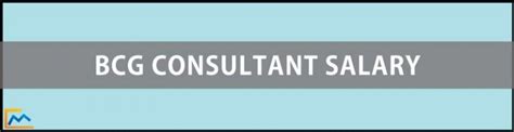 BCG Consultant Salary The Management Consulting Experts