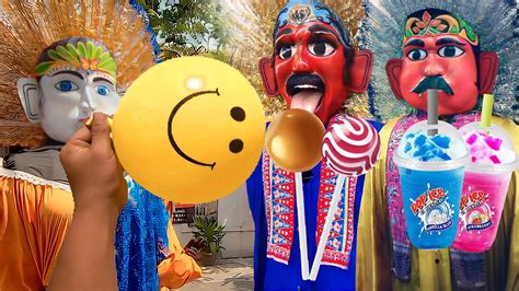 Lucu Ondel Ondel Betawi Tiup Balon Nangis Balonya Meletus Dikasih