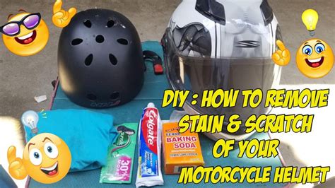 Diy How To Remove Stain And Scratch Of Your Motorcycle Helmet Youtube