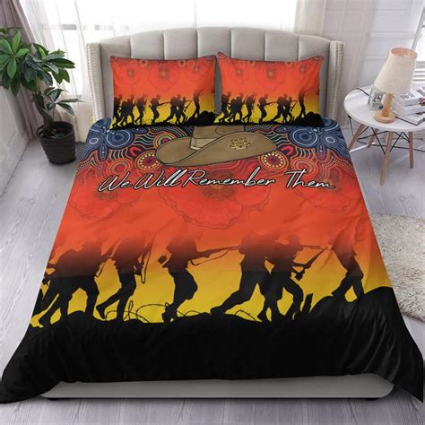 Aio Pride Piece Duvet Cover Set Anzac Day Aboriginal Dot Painting