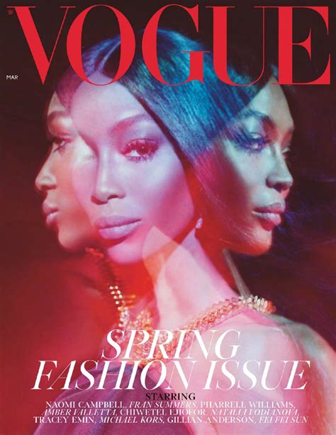 娜奥米·坎贝尔（naomi Campbell）身穿burberry 登上《vogue》英国版2