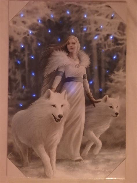 Ann Stokes Winter Guardian Led Light Up Canvas Art X Cm For Sale