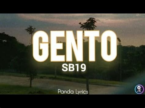 SB19 Gento Lyrics YouTube