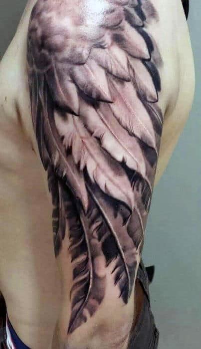 70 Feather Tattoo Designs For Men Masculine Ink Ideas