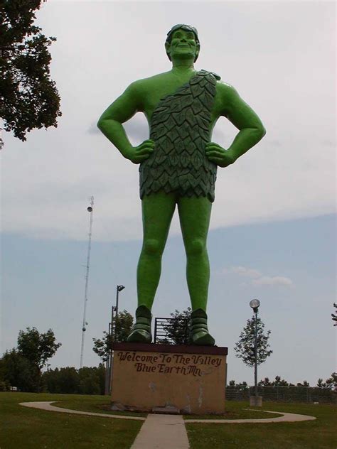 Green Giant Statue La Seur Minnesota Roadside Attractions Green