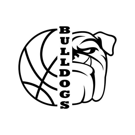 Bulldogs Basketball Bulldog Vector Eps Dxf Svg Png Vinyl Etsy