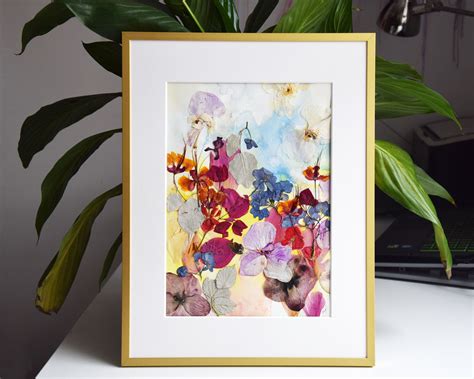 Framed Wall Art Original Pressed Flower Art Dried Flowers - Etsy | Pressed flower art, Framed ...