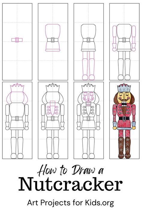 Easy How To Draw A Nutcracker Tutorial And Nutcracker Coloring Page