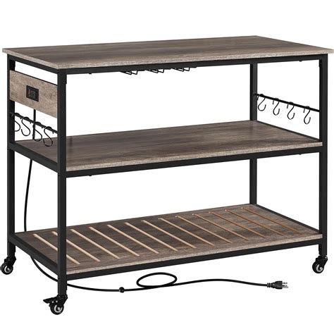 Buy Yaheetech Kitchen Island On Wheels 47 5 Rolling Kitchen Cart With