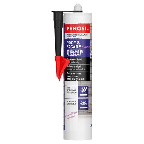 Stogų ir fasadų hermetikas Penosil Roof Facade Elastic juodas