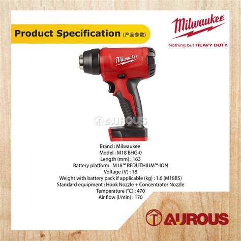 Milwaukee M Compact Heat Gun M Bhg Bare Tool Aurous Hardware