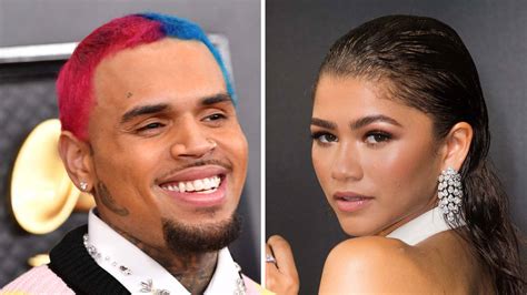 Chris Brown begs Zendaya to drop "fire" unreleased music video ...