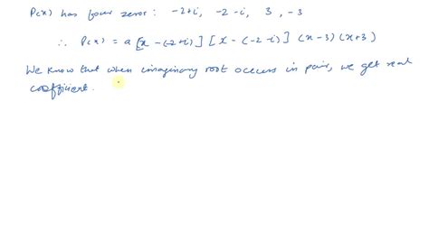 Solved Find A Polynomial Function P X Having Leading Coefficient