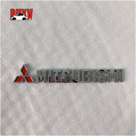 BuyV ABS Chrome MITSUBISHI Logo Sticker Decals Car Trunk Emblems Badge