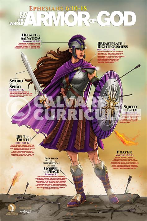 Roman Female Armor Of God Calvary Posters