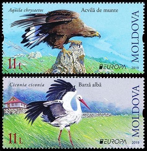 MOLDAVIA SELLOS 2019 AVES TEMA EUROPA YV 958 59 2 VALORES