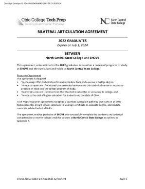 Fillable Online Bilateral Articulation Agreement Fax Email Print