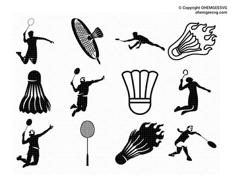 Badminton Smash Clipart Girl Silhouette