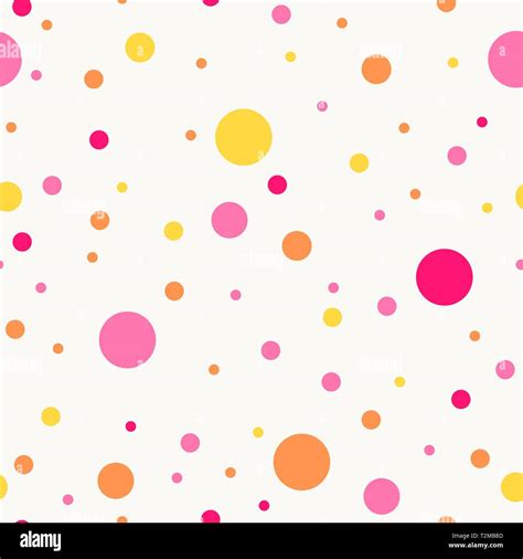 Polka Dots Random Seamless Texture Simple Vector Background Stock